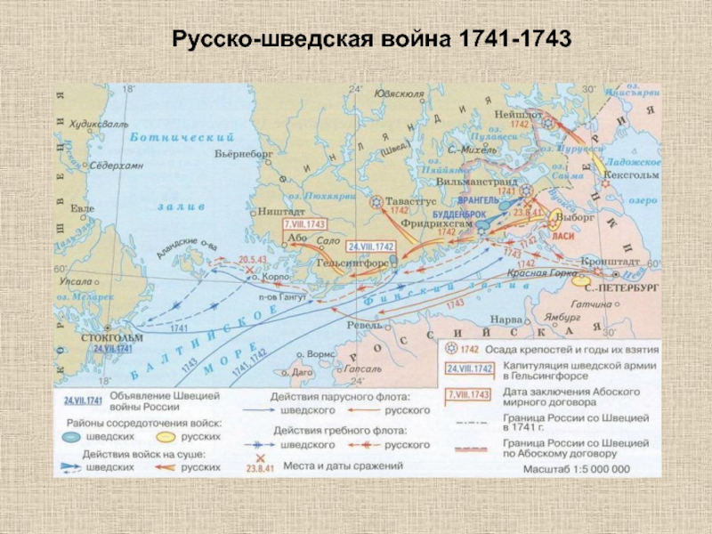 Русско шведская война 1741 1743 карта