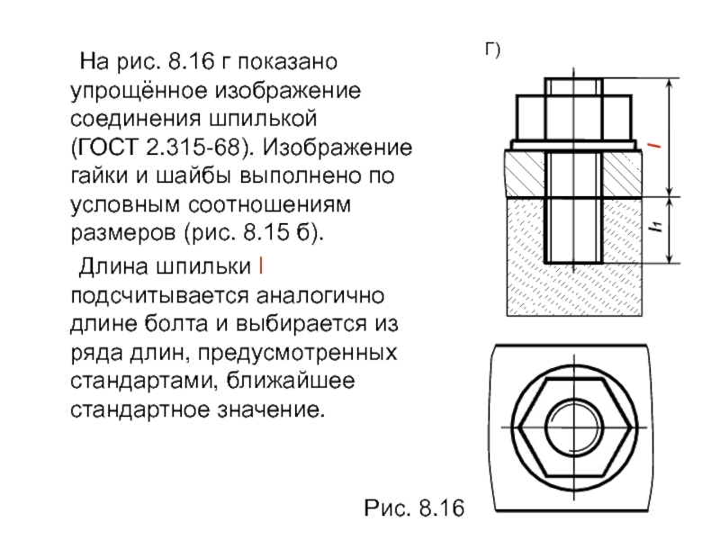 Изображение шпилечного соединения