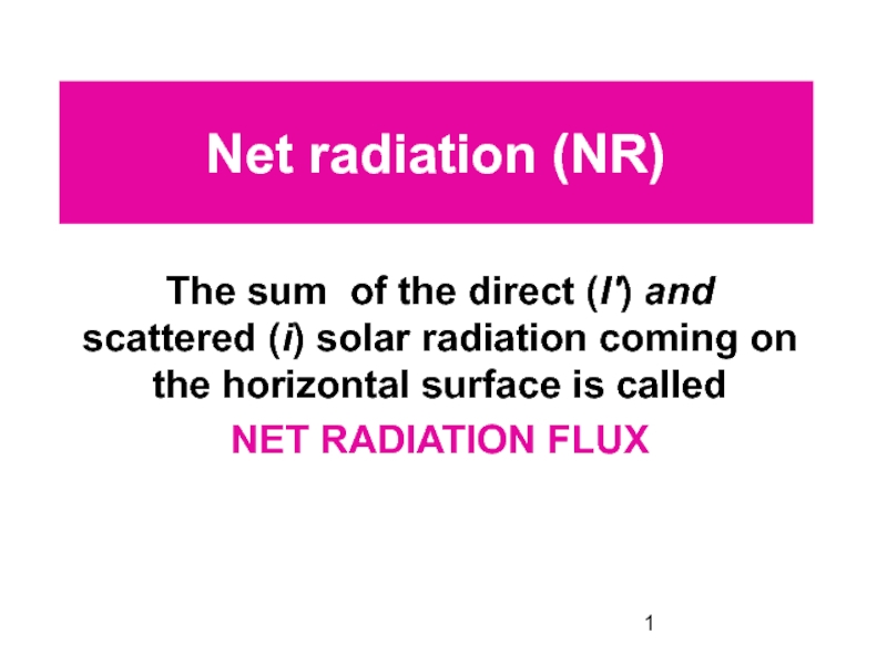 Net radiation 