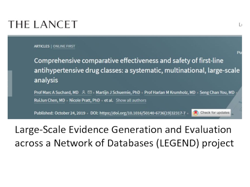 Large-Scale Evidence Generation and Evaluation across a Network of Databases