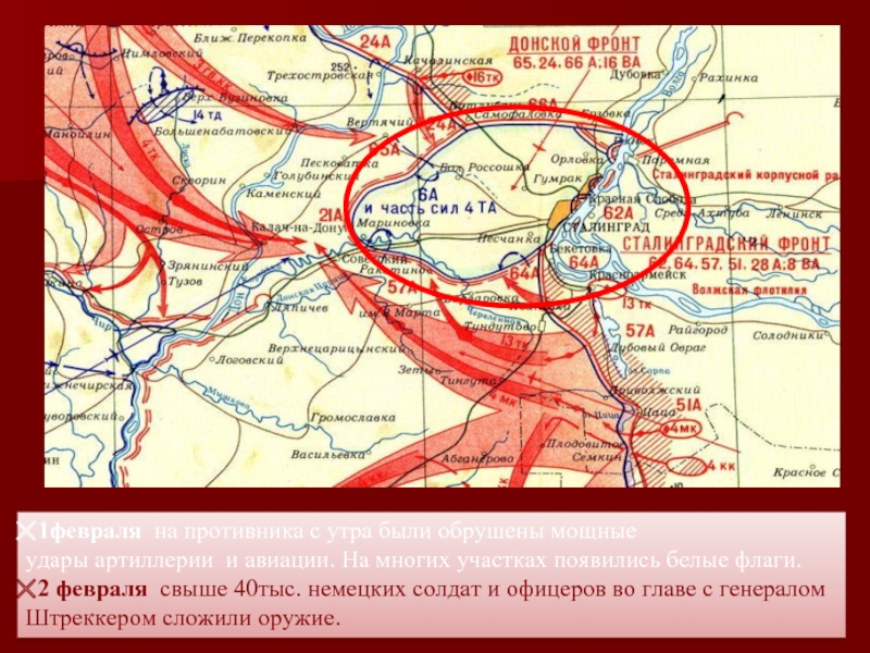 План окружения немецко фашистских войск под сталинградом