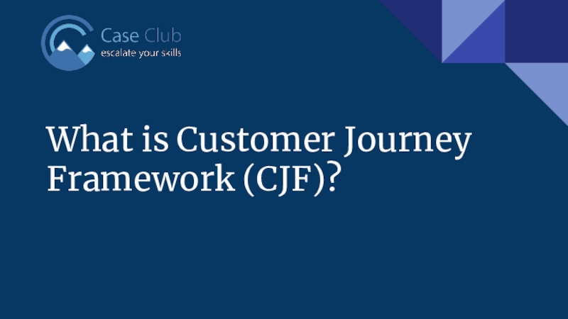 Презентация What is Customer Journey Framework (CJF)?