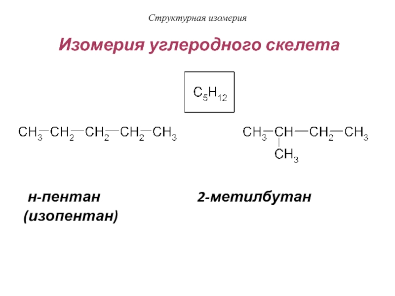 Пентанов icn. Структурная изомерия пентана. Изомеры углеродного скелета пентана 2. Изомерия структурного скелета. Углеродный скелет пентана.