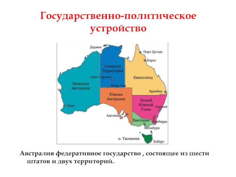 Австралийский союз какие страны. Форма гос устройства Австралии. Административно-территориальное устройство Австралии. Штаты Австралии на карте. Административно-территориальное деление Австралии карта.