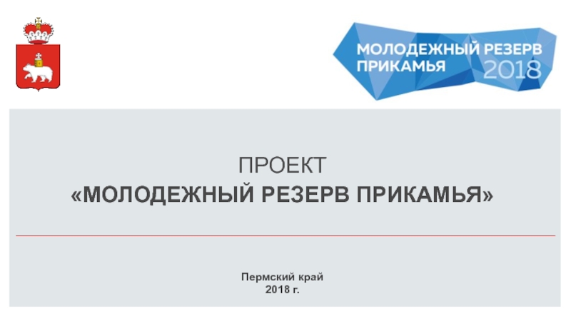 ПРОЕКТ
 МОЛОдЕЖНЫЙ РЕЗЕРВ ПРИКАМЬЯ
Пермский край
2018 г