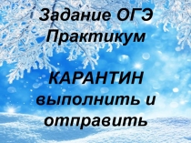 Задание ОГЭ Практикум КАРАНТИН выполнить и отправить