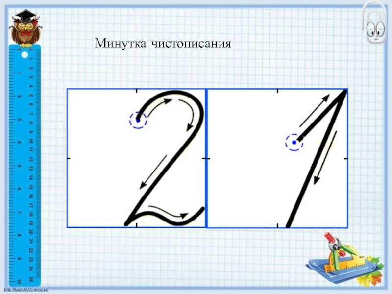 Минутка чистописания по математике 1 класс образцы