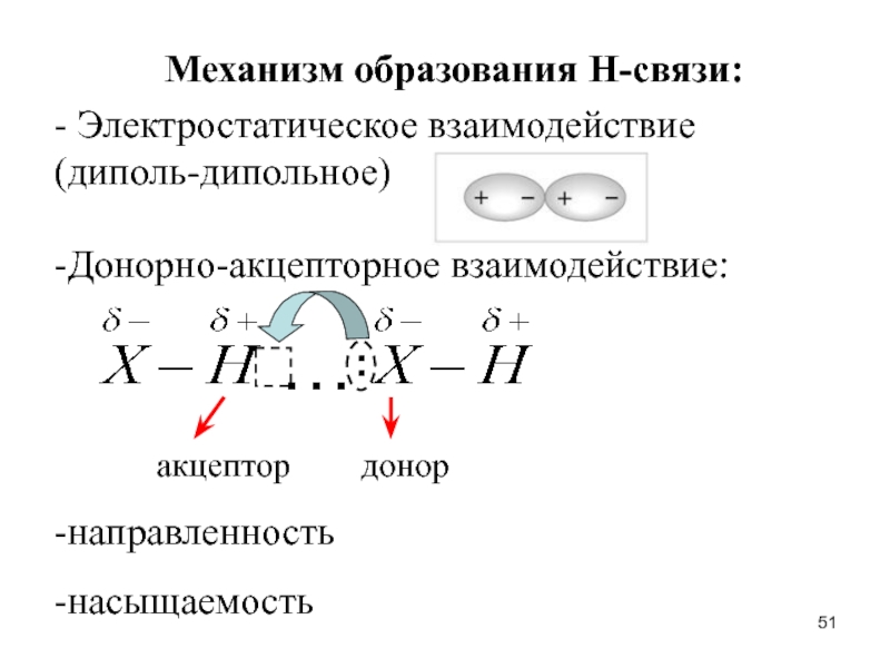 Н связи. Донорно-акцепторное взаимодействие. Электростатическое взаимодействие. Электростатистическая связь. Электростатические взаимодействия диполь диполь.