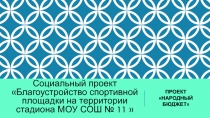 Социальный проект Благоустройство спортивной площадки на территории стадиона