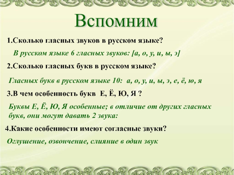 Звуки и буквы 2 класс повторение презентация