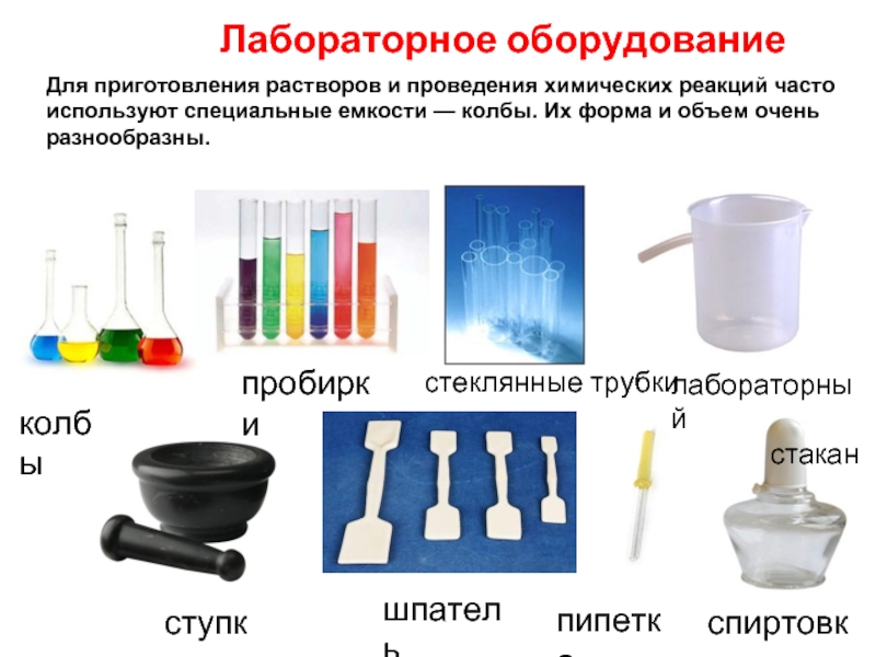 Химическая посуда и лабораторное оборудование презентация