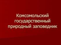 Комсомольский государственный природный заповедник