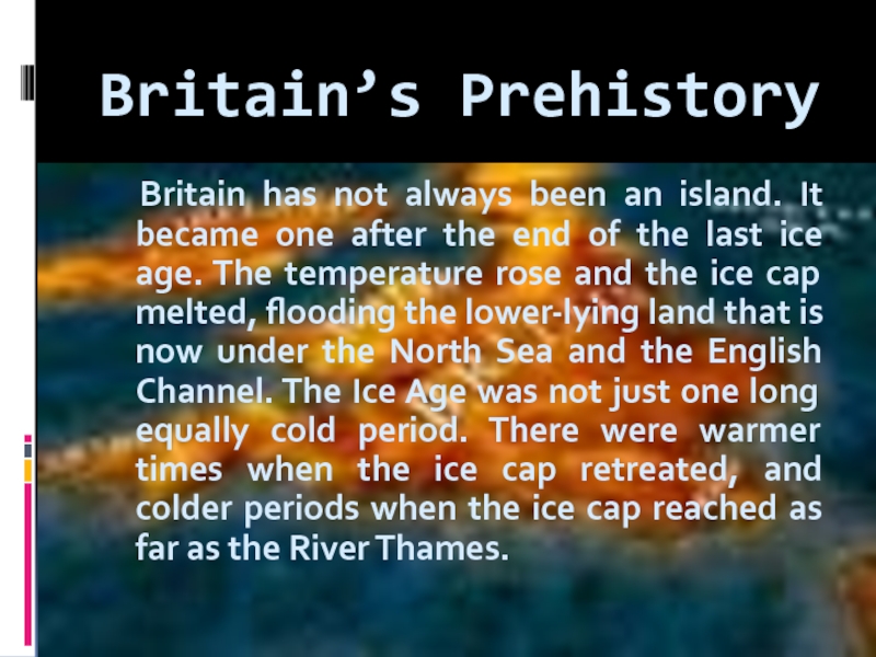 British Prehistory 9 класс