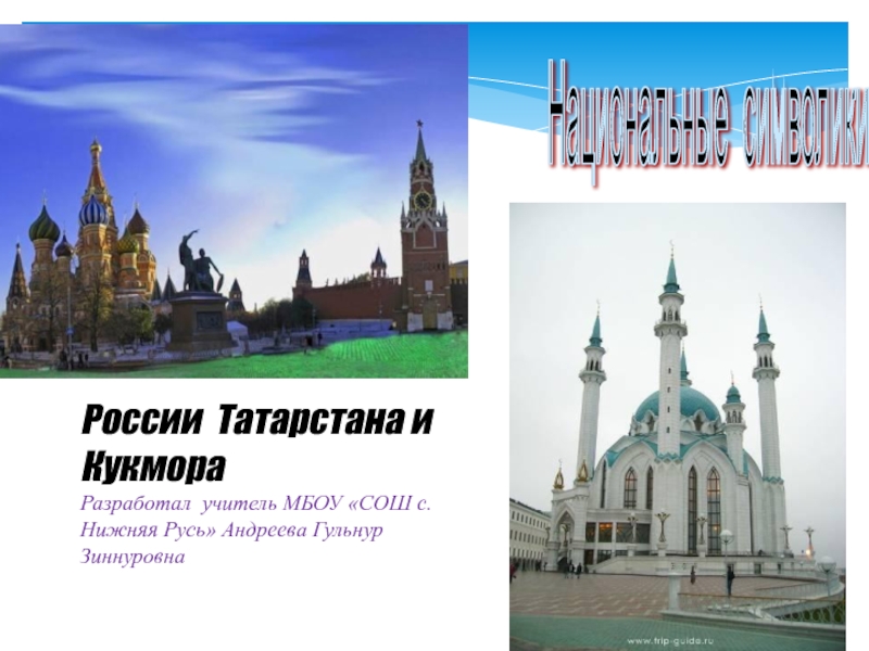 Национальные символики   России Татарстана и Кукмора