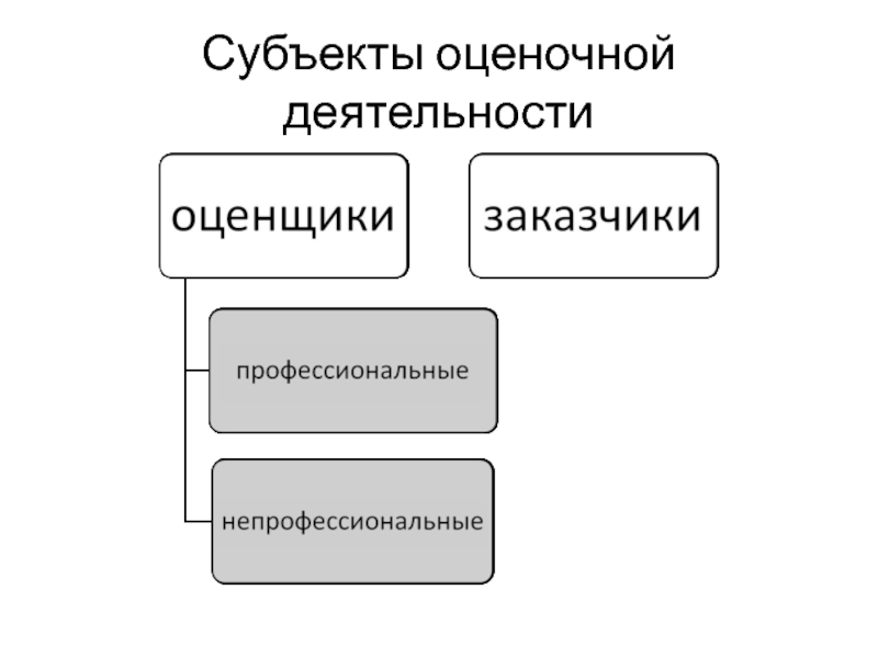 Субъекты оценочной деятельности