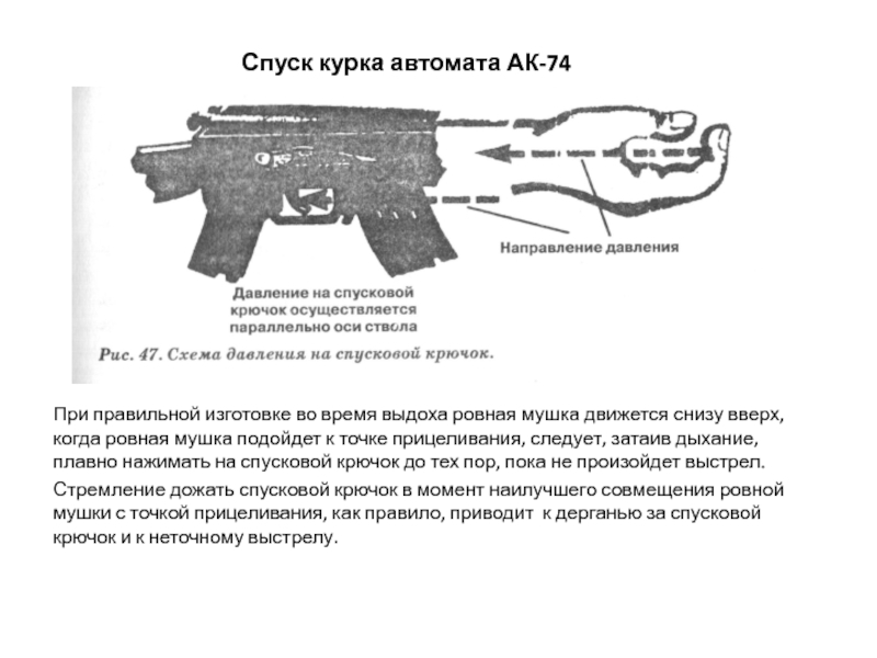 Правило автомат. Прицеливание при стрельбе из автомата Калашникова. Как правильно стрелять из автомата АК-74. Прицеливание и спуск курка автомата Калашникова. Техника прицеливания и нажатия на спусковой крючок.