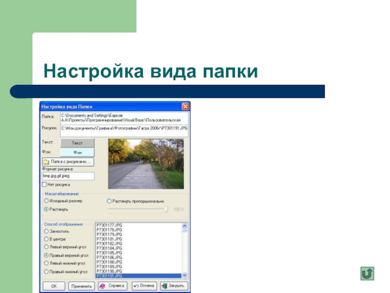 Тип настройки. Пользовательская оболочка. Виды настроев. Настройка видов оценки.