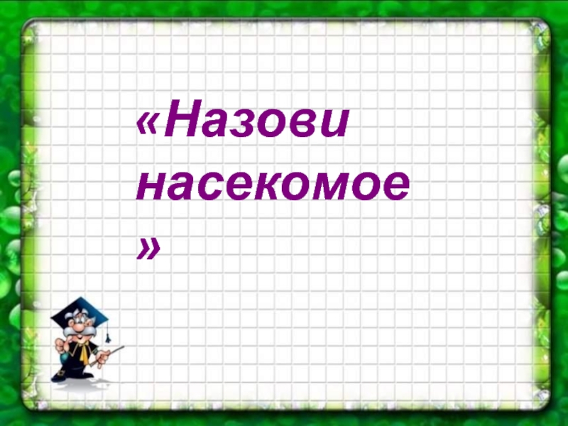 Назови насекомое