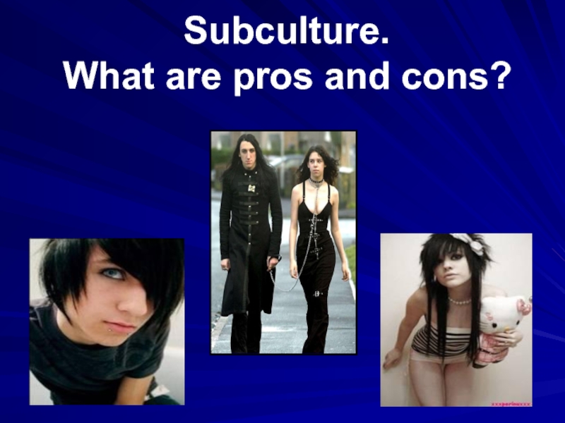 Subculture.  What are pros and cons?