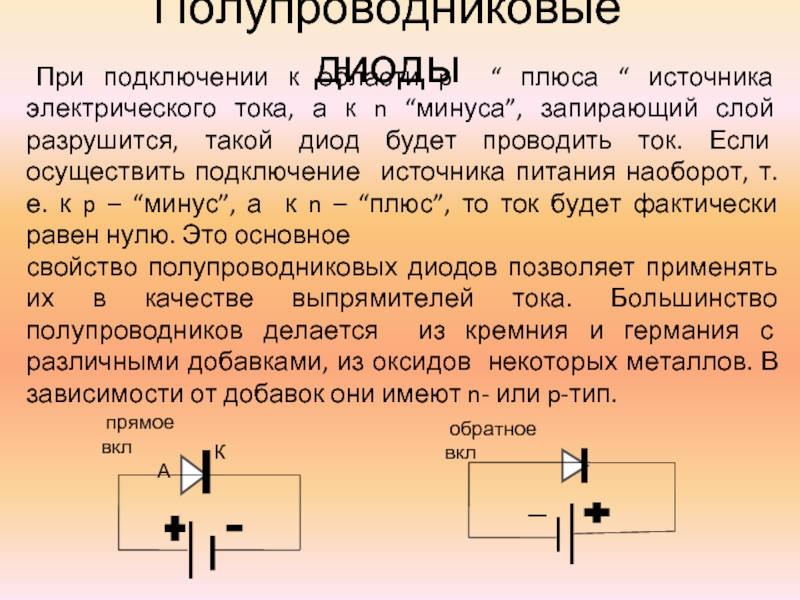 Плюс минус схема