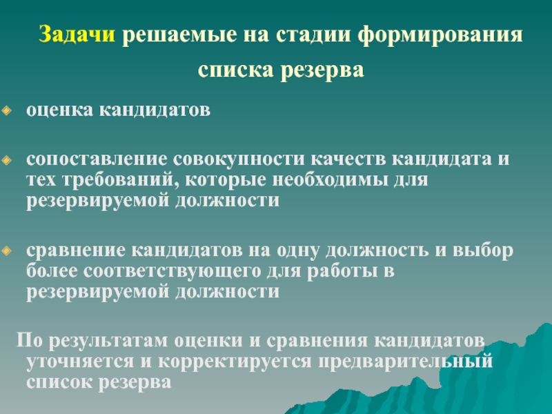 Формирование кадрового резерва презентация