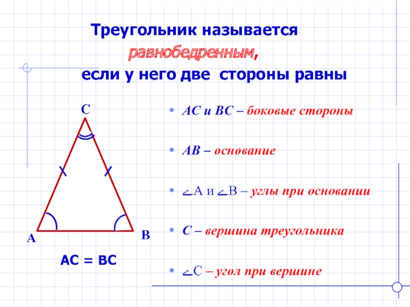 Равнобедренные треугольники презентация