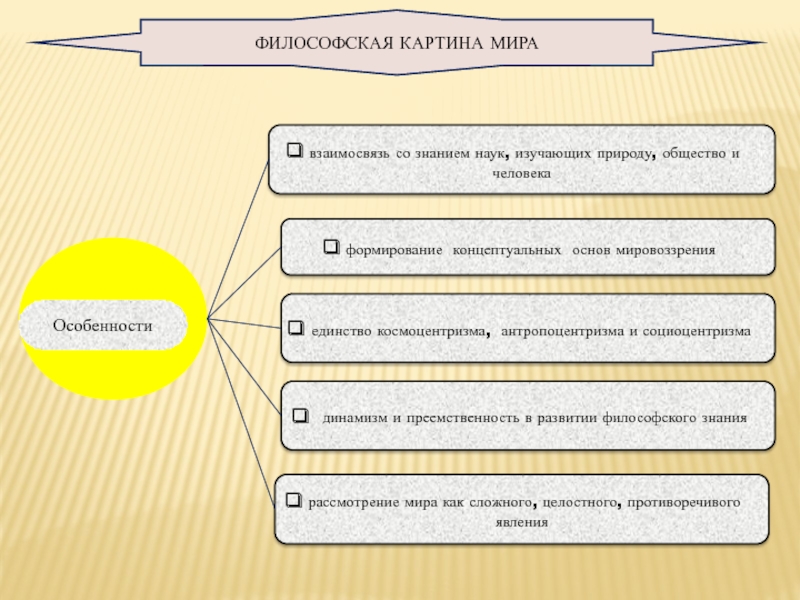 Философская картина мира кратко