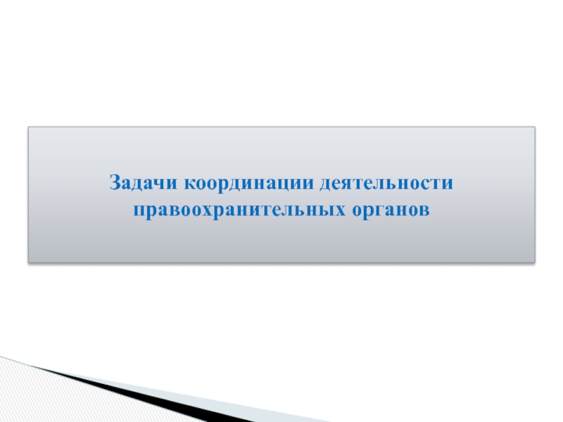 Координация деятельности правоохранительных органов. Координация деятельности правоохранительных органов задачи. Задачи координации.