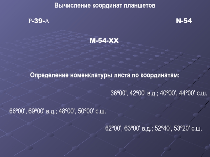 Решение задач по структурной геологии. Планшет с координатами.