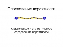 Определение вероятности  Классическое и статистическое определение вероятности