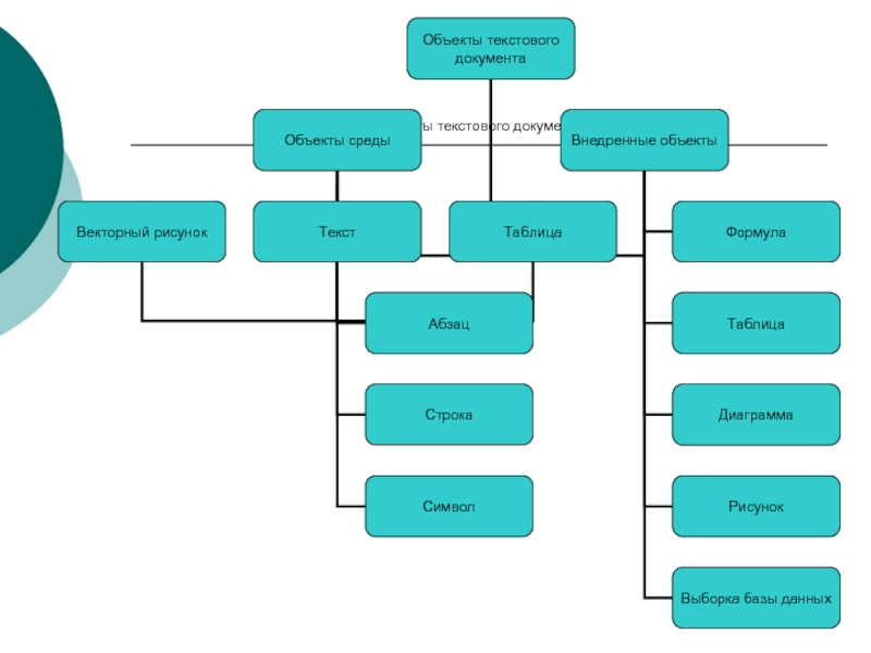 Объекты документа. Объекты текстового документа.