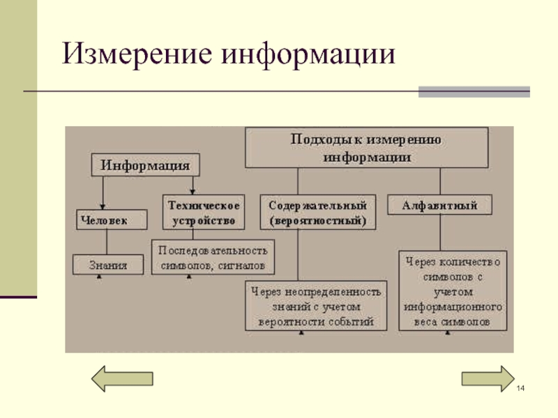 14 измерение. Виды измерения информации. Свойства виды и единицы измерения информации. Формы меры информации. 