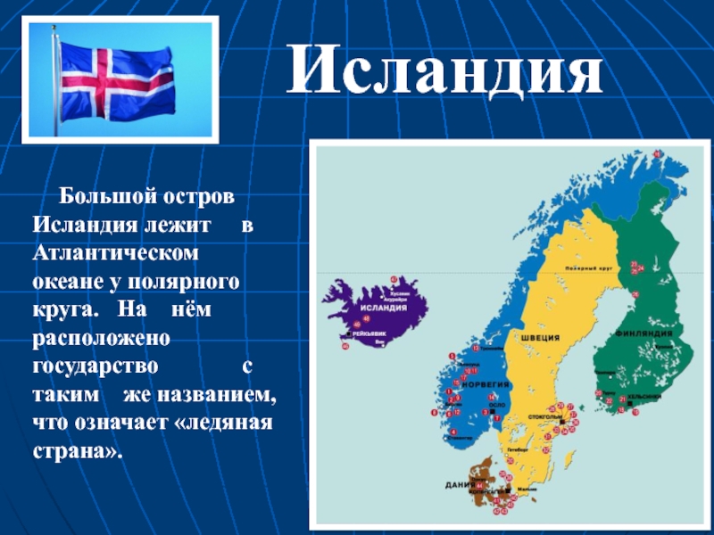 План описания страны исландия