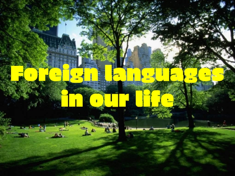 Foreign languages in our life 9 класс