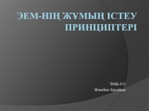 ЭЕМ-нің жұмың істеу принциптері