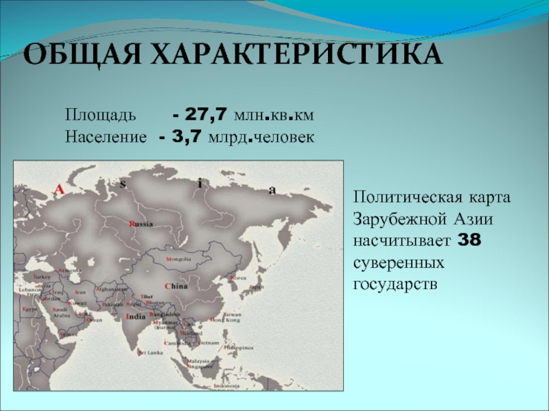 Презентация страны зарубежной азии