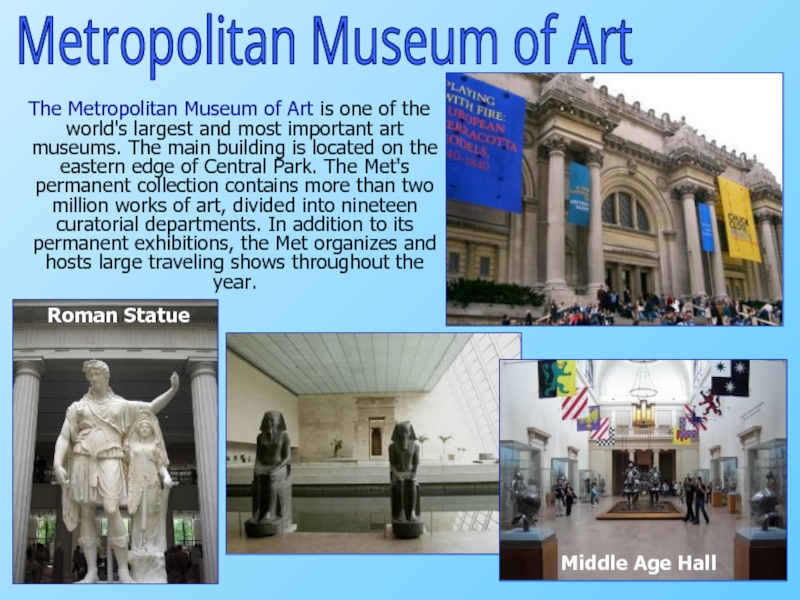The Metropolitan Museum of Art is one of the world's largest and most important art