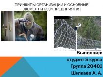 Принципы организации и основные элементы КСЗИ предприятия 