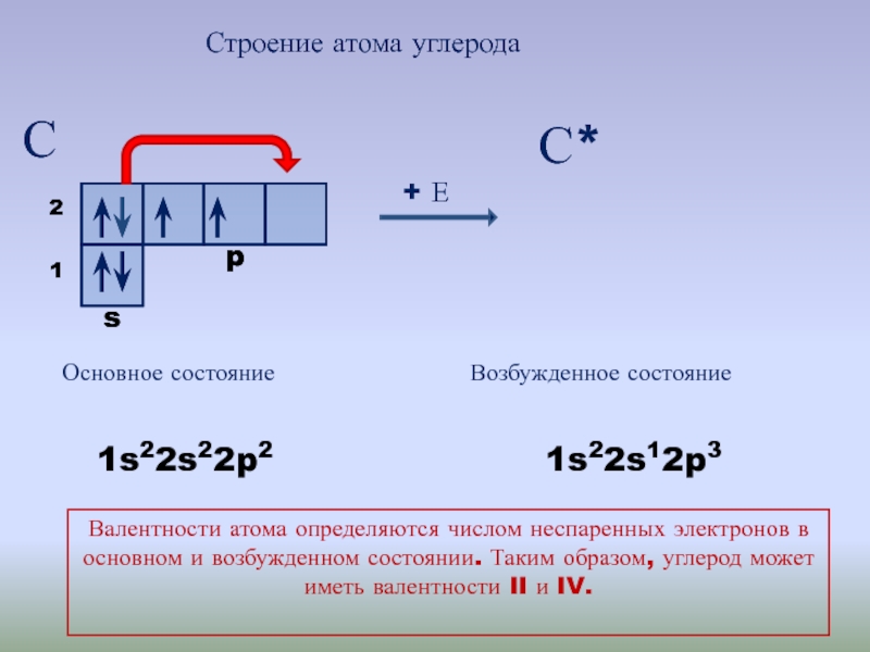 Углерод схема электронного строения