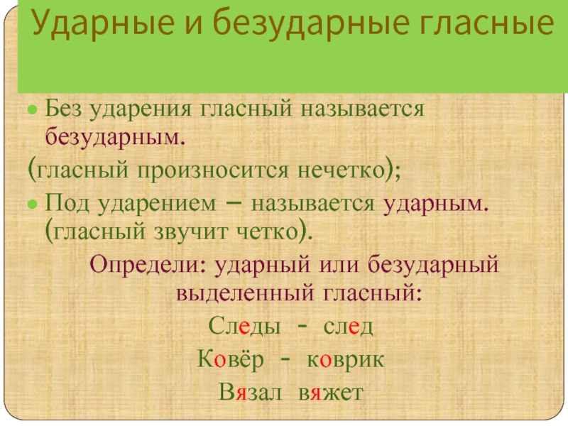 Безударные гласные звуки 1 класс презентация