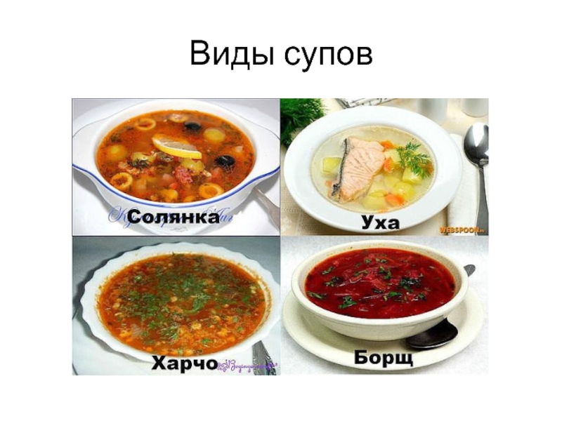 Какие есть супы