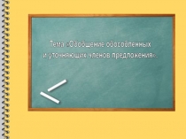 Обобщающие и уточняющие члены предложения