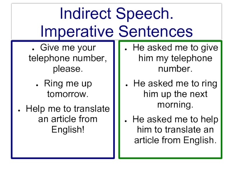 to write indirect speech
