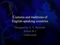 Customs and traditions of English-speaking countries