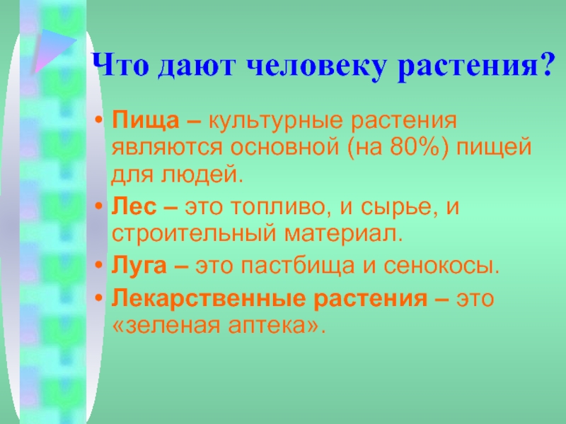 Схема что дают растения животным и человеку окружающий мир 3 класс