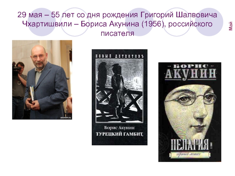 Писатели май. Писателя Григория Чхартишвили (Бориса Акунина).. Чхартишвили и Чиж.