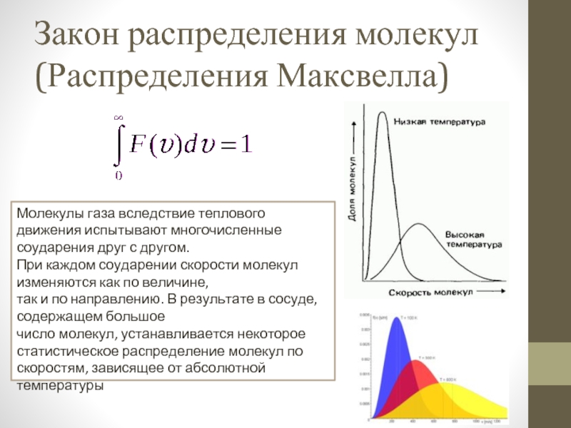 Распределение газа по скоростям. Закон распределения молекул по скоростям Максвелла. График распределения молекул газа по скоростям. Площадь под Кривой распределения молекул по скоростям. Графики распределения молекул идеального газа по скоростям.