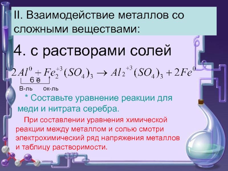 Составьте уравнения реакций между веществами