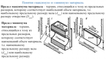 Понятия максимум и минимум материала