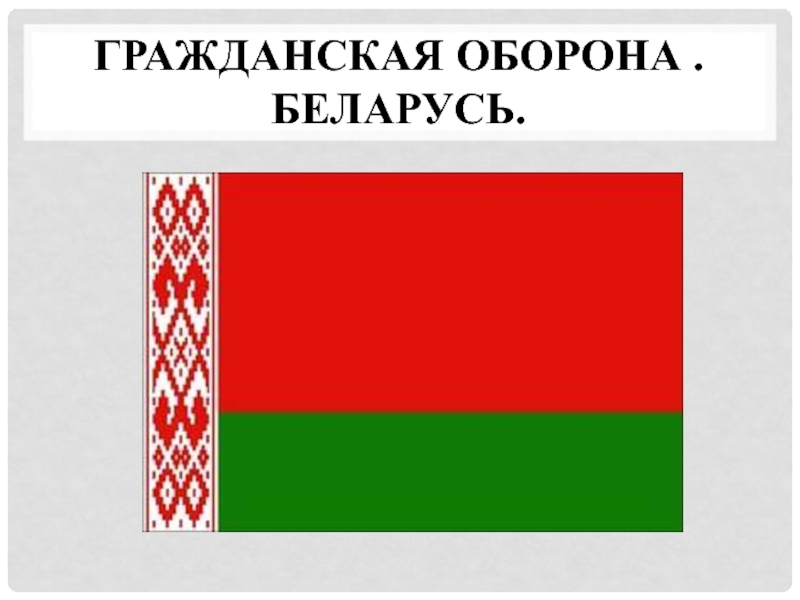 Презентация Гражданская оборона. Беларусь